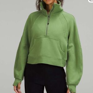 lululemon athletica Green Half-Zip Pullover Sweatshirt